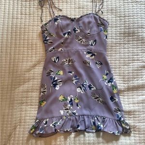 Superdown Purple Floral Mini Dress